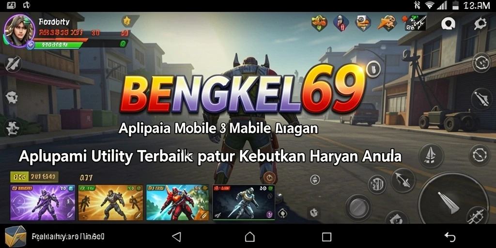 Screenshot utama BENGKEL69 menampilkan antarmuka aplikasi yang intuitif.