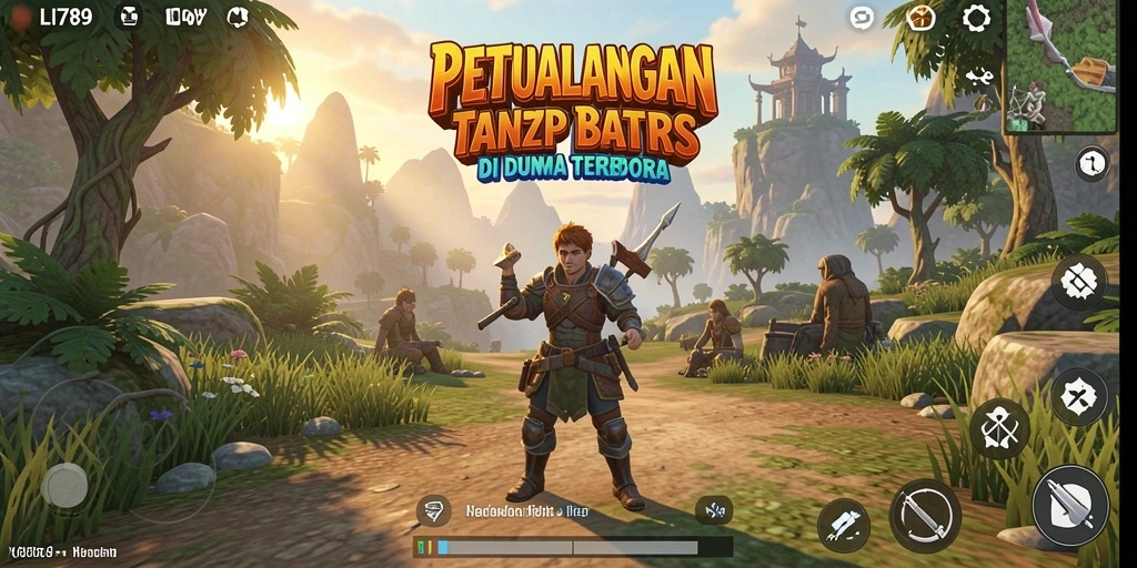 Tampilan gameplay seru dalam dunia terbuka dan penuh petualangan.