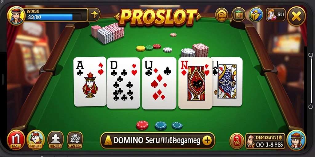 Tampilan gameplay Domino yang menarik dan interaktif.