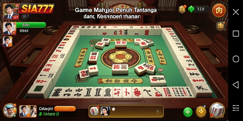 Screenshot gameplay SIA777 yang menampilkan aksi Mahjong yang menegangkan.