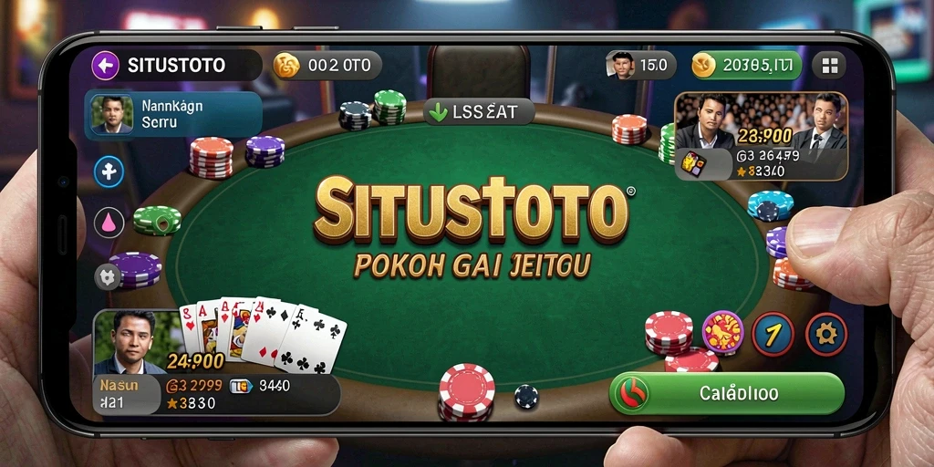 Tampilan menarik dari gameplay Poker di SITUSTOTO.
