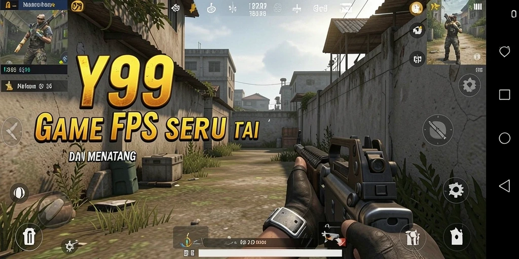 Tampilan gameplay intens dan menarik dari Y89 di arena FPS.